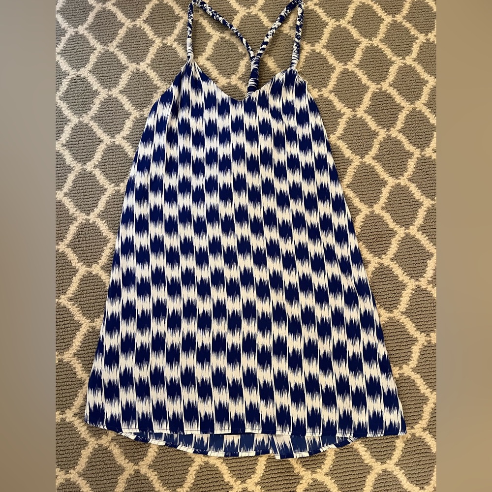 Collective Concepts Blue and White Shift Dress